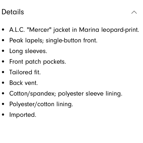 A.L.C. Mercer Leopard-Print Tailored Blazer Jacket - Picture 11 of 16